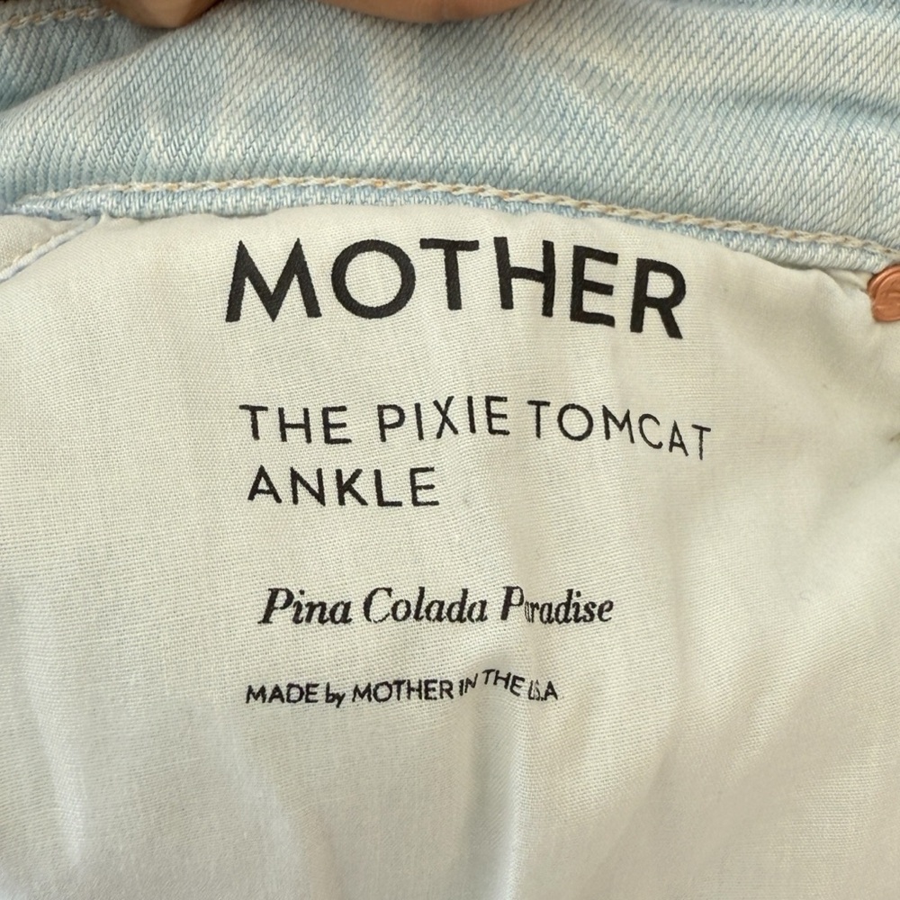 Mother The Pixie Tomcat Ankle Button-Fly Jeans Pi… - image 6
